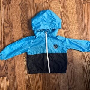 Blue and Navy Hooded Jacket